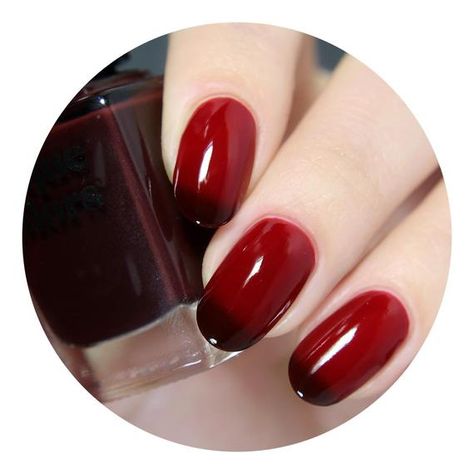 Rothko Red - Thermal Nail Polish - Color Changing Dark Red Mood Nail Polish Rothko Red, Mood Nail Polish, Red Mood, Thermal Nail Polish, Thermal Nails, Cirque Colors, Anime Nails, Oxblood Red, Red Nail Polish