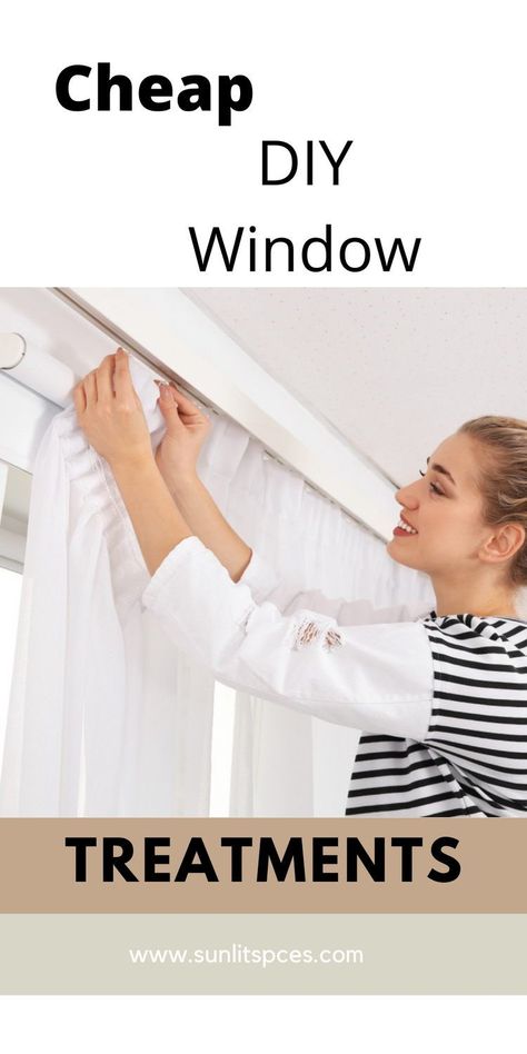 Do you need a new look for your windows? Sunlitspaces.com has cheap DIY window treatments that don't break the bank. Learn more by reading the article. Porch Window Treatments, Diy College Decor, Burlap Window Treatments, Diy Home Upgrades, Diy Home Updates, Indoor Shutters, Diy Window Treatments, College Diy, College Decor