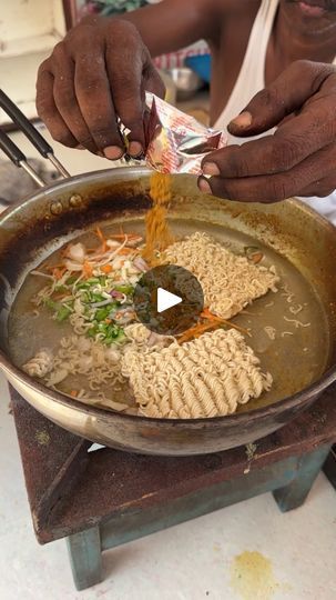 Most hygienic way of making street style Maggie 🤮😱 | Most hygienic way of making street style Maggie 🤮😱 | By Indian Food ManiaFacebook Maggie Recipes Indian, Indian Food, Indian Food Recipes, Street Style