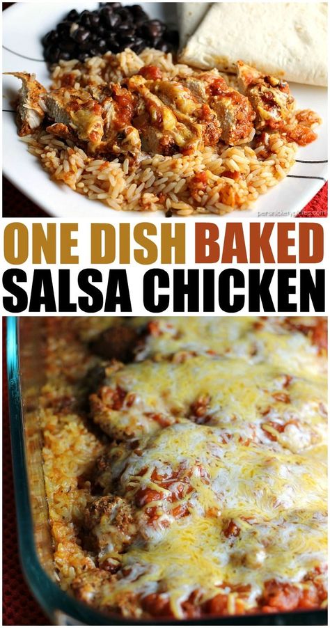 Salsa Chicken Casserole, Baked Salsa Chicken, Persnickety Plates, One Pan Dinner Recipes, Easy Chicken Casserole Recipes, Future Chef, Chicken Casserole Easy, Salsa Chicken, Quick And Easy Dinner