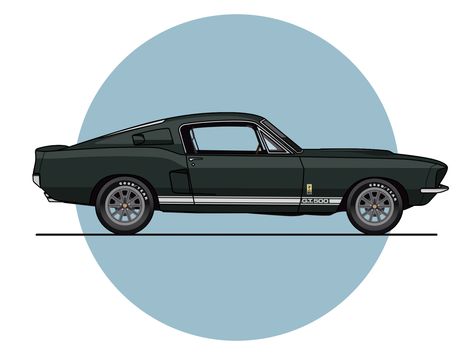 Ford Shelby Gt500 1967, Ford Mustang Drawing, Mustang Illustration, Mustang Painting, John Wick Car, Mustang Drawing, Mustang 65, Camera Poster, Ford Mustang 1968