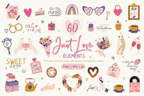 Rainbow Flower Bouquet, Gnomes Watercolor, Branding Stickers, Quotes Food, Esoteric Symbols, Personal Logo Design, Hand Drawn Elements, Rainbow Flower, Valentine Clipart