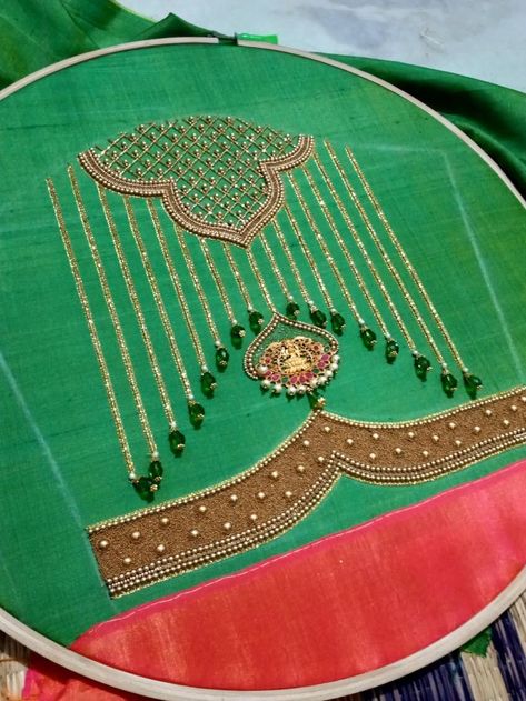 Sleeve Aari Work, Silk Saree Blouse Designs Patterns, Latest Bridal Blouse Designs, Aari Designs, Best Blouse Designs, Aari Blouse, Cutwork Blouse Designs, Simple Embroidery Designs, Wedding Blouse Designs