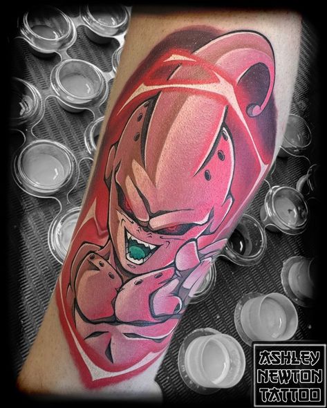 Any Dragon Ball Z fans out there? Join us in being awed by this amazing Kid Buu tattoo from Ashley Newton!  Created using #magnumtattoosupplies ❤️  #tattoo #tattooartist #dragonballz #dbz #kidbuu #buu #majinbuu #animetattoo Kid Buu Tattoo, Buu Dbz, Super Buu, Kid Buu, Anime Ideas, Tattoo Supplies, Anime Tattoos, Dragon Ball Z, Join Us