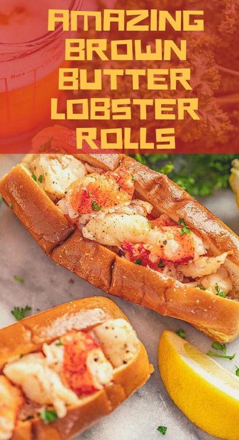 New England Lobster Roll, Butter Lobster, Lobster Roll Recipes, Crab Rolls, How To Cook Lobster, Lobster Meat, Lobster Recipes, Seafood Appetizers, Browned Butter