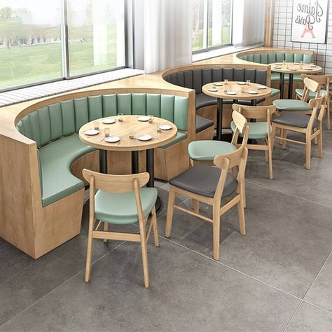 Cafe Chairs And Tables, Restaurant Seating Design, Canteen Design, Restaurant Booths, Cafeteria Design, Bakery Design Interior, Kursi Cafe, Restaurant Seating, Cafe Shop Design