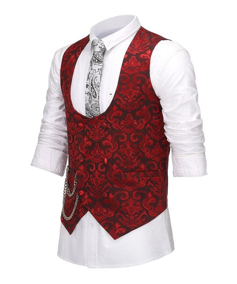 Men's suit Vest U Neck Jacquard four Pockets Business &Casual slim Fit custom made Waistcoat For Wedding Groomsmen Fashion | Wish Groomsmen Fashion, Red Waistcoat, Waistcoat Pattern, Expensive Suits, Double Breasted Waistcoat, Waistcoat Men, Suits Men Business, Capsule Closet, Mens Suit Vest