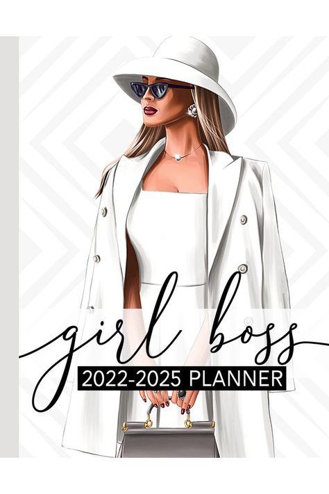 Girl Boss 2022-2025 Planner Monthly Calendar Planner, Calendar Planner, Business Organization, Business Planner, Yearly Calendar, Monthly Calendar, Female Entrepreneur, Staying Organized, To Do List