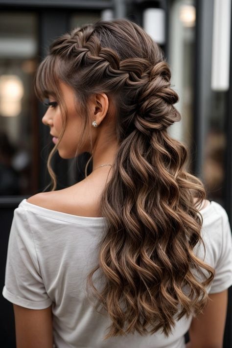 #hair #hairstyle #haircut #hairstylist #haircolor #hairfashion #haircare #hairideas #hairinspo #hairporn Classic Wedding Hair, Asymmetrical Bob, Hair Patterns, Curly Hair Women, Hairdo For Long Hair, Undercut, Bride Hairstyles, Hair Dos, Brunette Hair Color