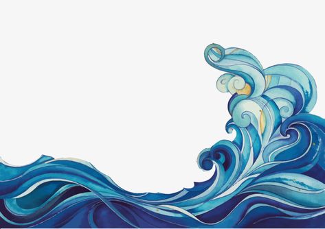 Waves Cartoon, Wave Clipart, Wave Drawing, Wave Illustration, Seni 3d, Wave Art, Vector Cartoon, Photoshop Tips, Ocean Art