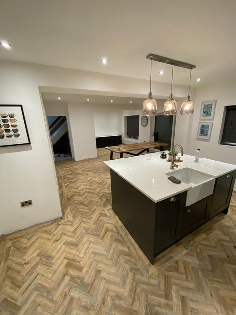 Polyflor Camaro, Kitchen Open, Wood Parquet, Lovely Home, Flooring Ideas, Kitchen Diner, Kitchen Inspo, West Yorkshire, House Goals