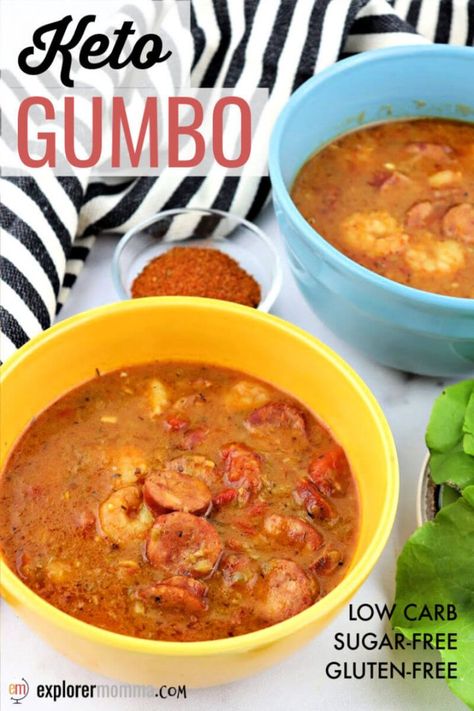 Head south with the delicious cajun keto gumbo recipe. Creole spice and flavor while low carb and ready to transport you to Louisiana. Low Carb Gumbo, Gumbo New Orleans, Outdoor Family Dinner, Keto Gumbo, Gumbo Recipe Crockpot, Louisiana Gumbo, Creole Spice, New Orleans Style, Keto Diet Benefits