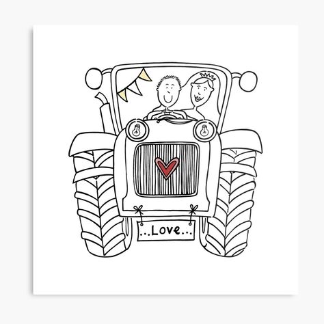 Wedding Tractor, Tractor Wedding, Country Themed Wedding Invitations, Evening Wedding Invitations, Wedding Bottle Labels, Barn Wedding Invitations, Country Wedding Gifts, Rustic Wedding Cards, Wedding Wine Bottles