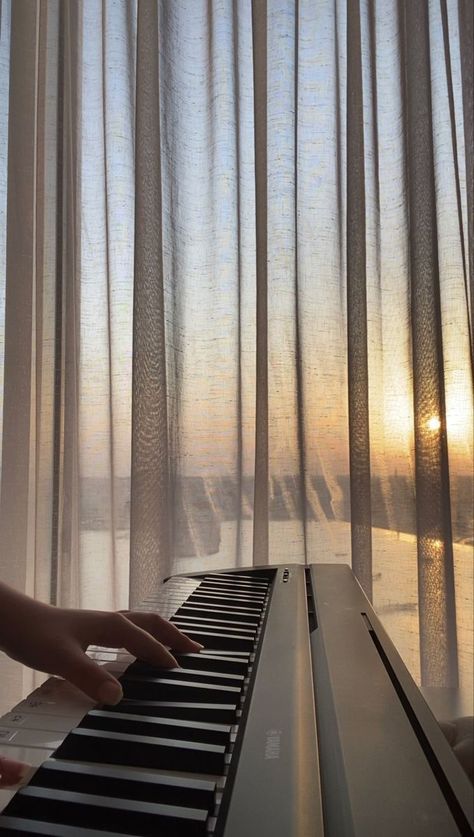 Piano Piano Lessons Aesthetic, Writing A Song Aesthetic, Keyboard Aesthetic Piano, Music Writing Aesthetic, Electric Piano Aesthetic, White Piano Aesthetic, Piano Keyboard Aesthetic, Keyboard Piano Aesthetic, Piano Player Aesthetic