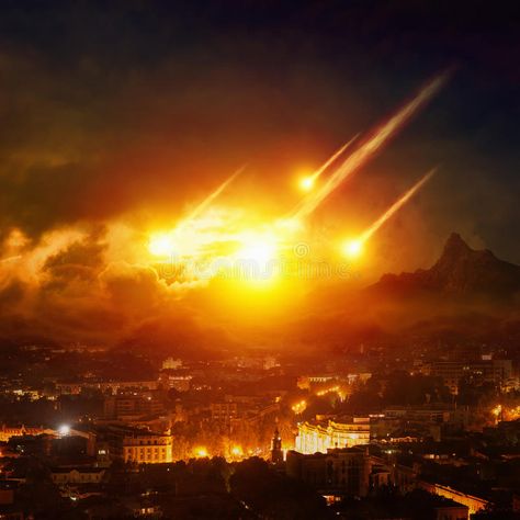 Judgment day, end of world, asteroid impact. Dramatic apocalyptic background - j , #AFF, #asteroid, #impact, #world, #Judgment, #day #ad Asteroid Impact, End Of World, Judgment Day, Dream Room Inspiration, Icon Illustration, Photo Image, Stock Photos