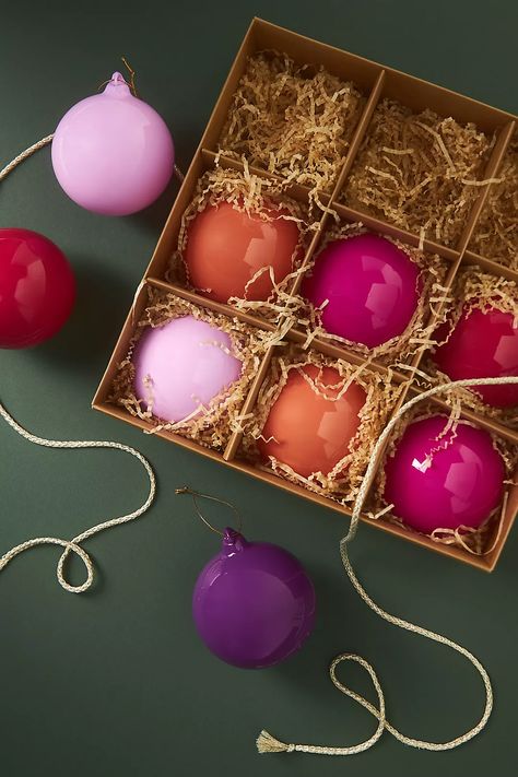 Opaque Ball Ornaments Set | AnthroLiving Anthropologie Christmas, Anthropologie Holiday, Bulb Ornaments, Anthropologie Uk, The Medium, Merry Little Christmas, Ball Ornaments, Autumn Home, Ornament Set