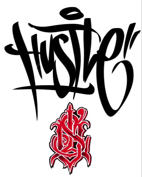 Hustle Neck Tattoo, Hustle Gang Logo Design, Hustle Tattoo Stencil, Hustle In Silence Tattoo, Hustle Tattoo Ideas, Hustle Tattoo Design, Hustle Drawing, Hustle Lettering, Tattoo Graffiti Style