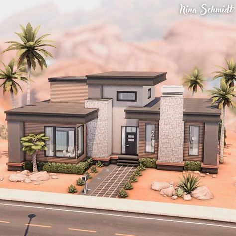 Sims 4 Modern House, Oasis Springs, The Sims 4 Lots, Modern Family House, Sims 4 Family, Sims 4 House Building, Sims 4 House Design, Casas The Sims 4, Sims Building