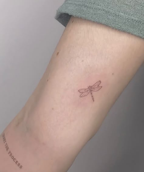 Best Arm Tattoo Placement, Small Tattoo Dragonfly, Two Dragonfly Tattoo, Minimal Dragonfly Tattoo, Mini Dragonfly Tattoo, Dragonfly Tattoo Minimalist, Minimalist Dragonfly Tattoo, Tiny Dragonfly Tattoo, Dainty Dragonfly Tattoo