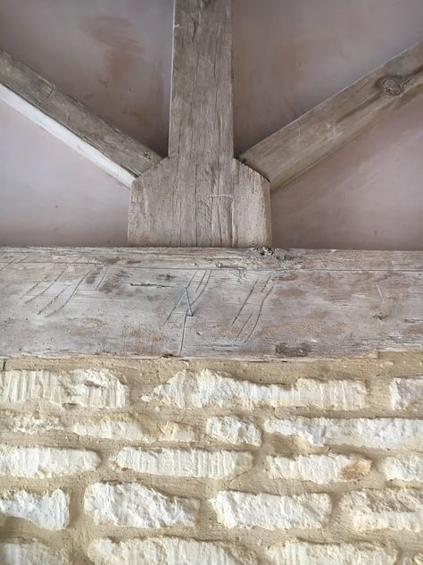 Cotswold Stone Wall, Reclaimed Beams, Barn Renovation, Barn Conversion, Stone House, Old Buildings, Stone Wall, Country Cottage, Beautiful Buildings