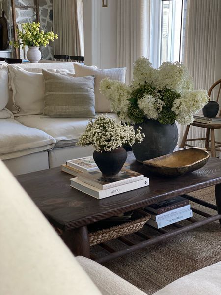 How To Decorate A Living Room Table, Old Money Office Design, Earthy Fall Decor, Julia Havens Home, Brown And Cream Living Room, Accent Table Styling, Classy Home Decor, Stone Mortar, Devine Design