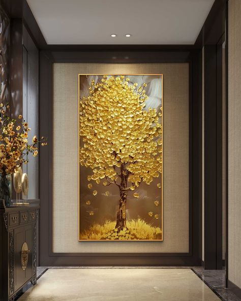 ✨ Introducing "Golden Symphony - Radiance of Life" ✨ Add a touch of luxury and elegance to your space with this stunning masterpiece. The intricate details and radiant golden hues create a symphony of beauty that will captivate and inspire. Perfect for enhancing any room, this painting brings warmth and sophistication to your home decor. Don't miss out on owning this exquisite piece of art! Elevate your living space with "Golden Symphony" 🛒 Shop now at Radikal Homes and experience the lux... Painting Living Room, Tree Artwork, Gold Tree, Oil Canvas, Acrylic Oil Painting, Living Room Decoration, Tree Wall Art, Living Room Paint, Acrylic Wall Art