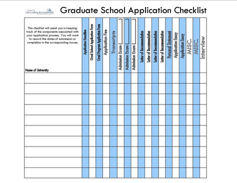 Grad School Checklist, Graduate School Organization, Grad School Application, Graduate School Application, Graduate School Prep, Organization Website, Homework Diary, Skills Resume, Personal Statement Examples