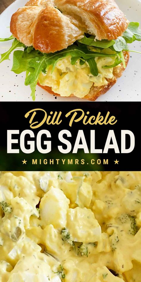 Pickle Egg Salad, Pickle Eggs, Egg Salad With Dill, Creamy Egg Salad, Eggs Salad, Healthy Egg Salad, Pickled Eggs, Avocado Egg Salad, Egg Salad Sandwiches