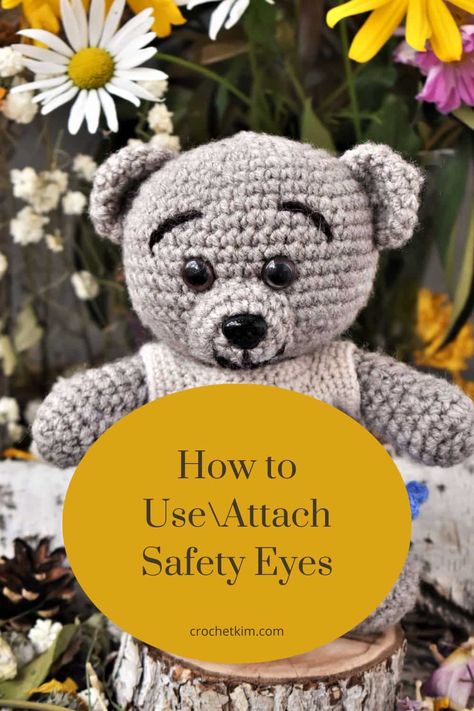 Adding character to your crocheted amigurumi can be as simple as adding a pair of safety eyes and a nose. In this article, we will break down how to place and apply the safety eyes and nose. How To Attach Safety Eyes, How To Use Safety Eyes, Beginner Amigurumi, Crochet School, Crocheted Amigurumi, Crochet Tools, Amigurumi Tutorial, Crochet Tutorials, Thick Yarn