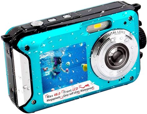 Amazon.com : Underwater Camera FHD 2.7K 48 MP Waterproof Digital Camera Selfie Dual Screen Full-Color LCD Displays Waterproof Digital Camera for Snorkeling (806BC) : Electronics Digital Camera Selfie, Waterproof Digital Camera, Dual Screen, Underwater Camera, Gifts For Teen Boys, Camera Selfie, Waterproof Camera, Camera Reviews, Amazon Best Sellers