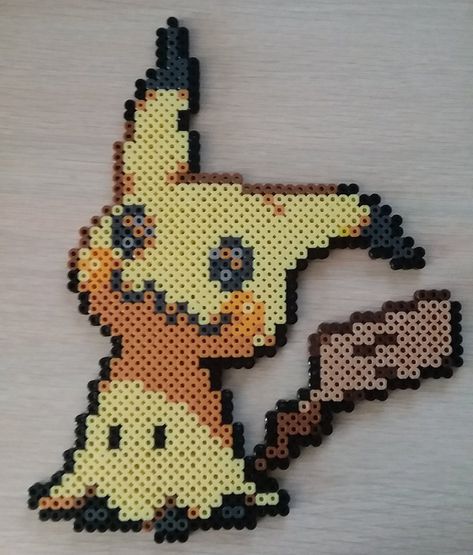 Mimikyu Perler Beads, Perler Bead Patterns Pokemon, Pokémon Perler Beads, Perler Bead Pokemon, Perler Beads Pokemon, Hama Beads Pokemon, Pixel Pokemon, 3d Pokemon, Pokemon Perler