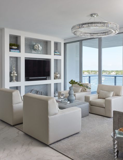 Palm Beach Condo | Megan Gorelick Interiors Miami Condo Decor, Beach Condo Remodel, Florida Condo Decor, Beach Apartment Decor, Florida Home Decorating, Beach Condo Decor, Miami Beach Condo, Fun Lighting, Miami Interior Design