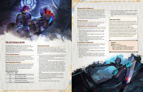 Dnd 5e Homebrew Artificer Subclasses, Artificer Subclass 5e, Artificer Homebrew, Dnd Artificer, 5e Spells, Dnd Dm, Dnd Homebrew, D D Classes, Home Brewery