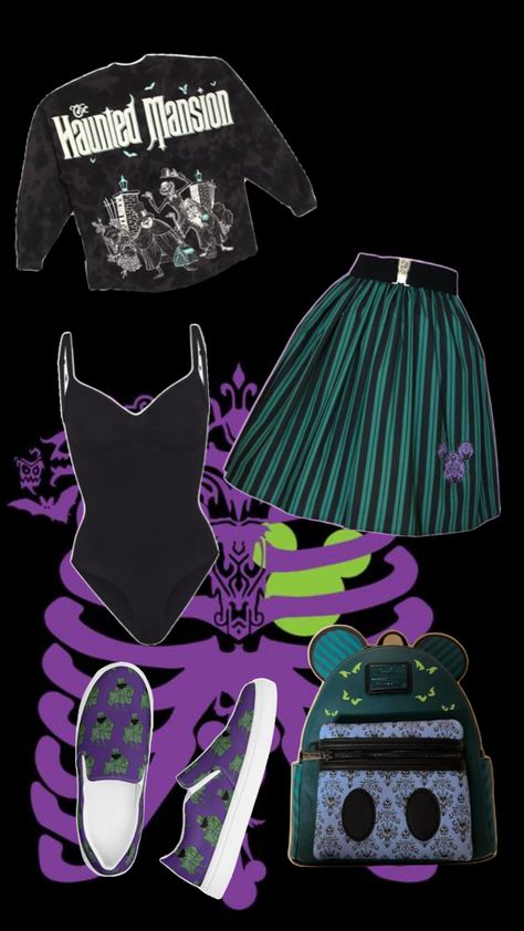 Haunted Mansion Disney Outfit, Haunted Mansion Outfit, Mansion Outfit, Disneyland Dress, Haunted Mansion Disney, Basic Clothing, Disney Themed Outfits, Disney Haunted Mansion, Disney Bound Outfits