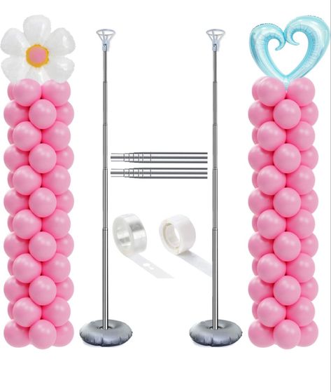 Balloon Column Stand, Halloween Birthday Party Decorations, Balloon Tower, Halloween Birthday Party, Balloon Kits, Cinderella Birthday, Balloon Stands, Little Mermaid Birthday, Balloon Centerpieces