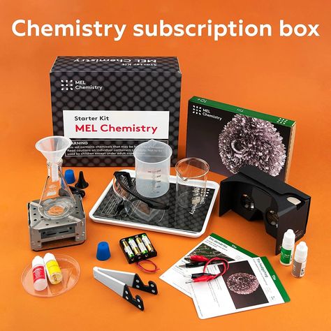 A STEM Subscription Box For Kids: MEL Chemistry Science Experiments Subscription Box Craft Box Subscription, Subscriptions For Kids, Book Subscription Box, Chemistry Set, Subscription Boxes For Kids, Chemistry Experiments, Stem Projects, Learning Science, Science Kits