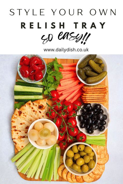 relish tray Relish Tray Ideas, Holiday Appetizers Recipes, Fall Appetizers, Relish Tray, Snack Platter, Vegan Holidays, Relish Trays, Onion Relish, Holiday Appetizers