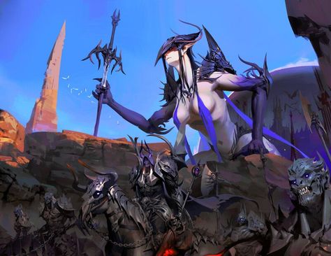 Demon Army, Fantasy Demon, Eldritch Horror, Fantasy Places, Creature Concept Art, Angels And Demons, Gothic Girls, Creature Concept, Dragon Art