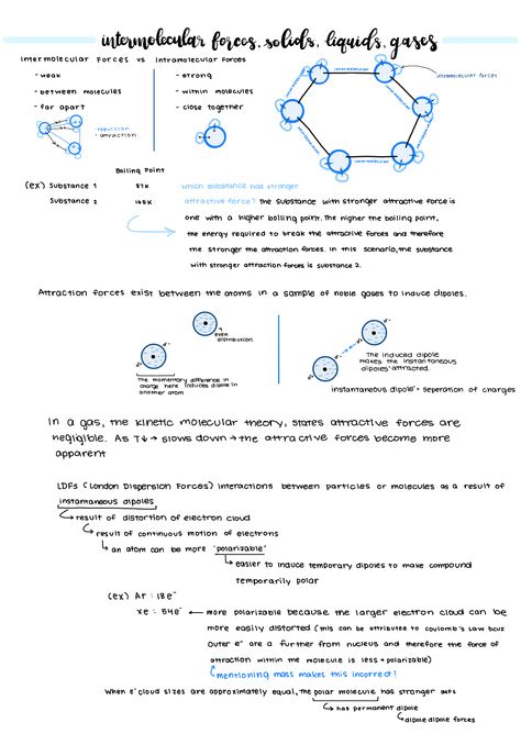 Notes based on Collegeboard AP Chemistry Video Intermolecular Forces Chemistry Notes, Ap Chemistry Notes, Gcse Chemistry Revision, Intermolecular Forces, Ap Classes, College Chemistry, Chemistry Revision, Ap Chem, Gcse Chemistry