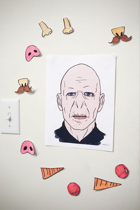 Pin The Nose On Voldemort Printable, Pin The Nose On Voldemort, Voldemort Nose, Harry Potter Birthday Party, Harry Potter Birthday, Harry Potter Diy, The Nose, Harry Potter, Male Sketch