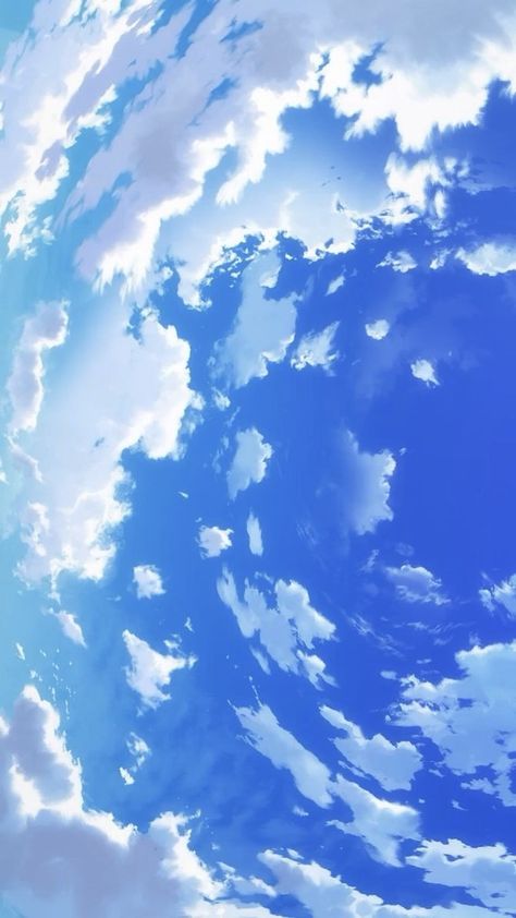 Anime Blue Sky Wallpaper, Aesthetic Blue Wallpaper Ipad, Cloud Paintings, Cloud Background, Blue Sky Wallpaper, Grand Prix Posters, Cloud Illustration, Blue Landscape, Sky Anime