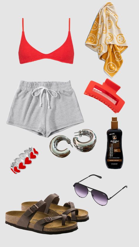 Pool Outfits Summer, Lake Summer Outfit, Pool Day Outfit Casual, Pool Outfit Ideas Casual, Kiara Outfits, Pogue Outfits, Pool Outfit Ideas, Indie Summer Outfits, Swimming Pool Outfit