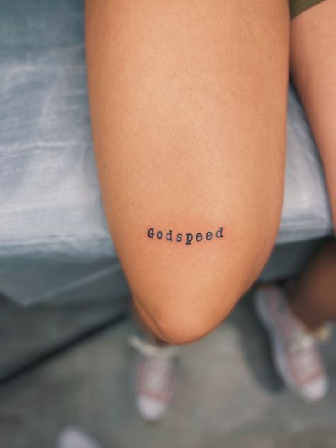 Small Quad Tattoos Women, Female Leg Tattoos Small, Knee Text Tattoos Women, Cute Trendy Tattoos For Women, From The Ground Up Tattoo, Women Leg Tattoo Small, Knee Injury Tattoo, Small Word Tattoos For Women Inspiration, Dainty Knee Tattoos Women