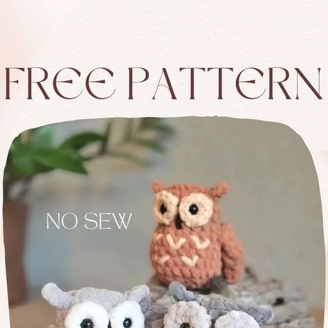 Crochet Small Owl Free Pattern, Tiny Owl Crochet Pattern Free, Crochet Snowy Owl Pattern Free, Amigurumi Free Pattern Owl, Hedwig Crochet Pattern Free, Owl Free Crochet Pattern, Crochet Owl Pattern Free Amigurumi, Low Sew Crochet Amigurumi, Free Crochet Owl Patterns