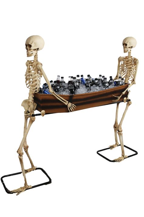 Posable Skeleton, Coffin Halloween, Plastic Skeleton, Bobbing For Apples, Halloween Express, Unique Gadgets, Halloween Displays, Trick Or Treater, Halloween Wedding