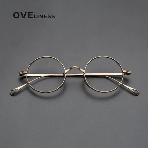 Unique Glasses Frames, Glasses Frame For Men, Round Metal Glasses, Titanium Glasses Frames, Metal Frame Glasses, Eyeglass Frames For Men, Titanium Glasses, Rimless Glasses, Round Glasses Frames