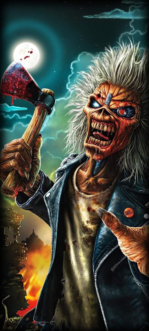 Eddie Iron Maiden, Iron Maiden Posters, Eddie The Head, Iron Maiden Eddie, Art Of Love, Tattoo Flash Art, Rock Posters, Flash Art, Iron Maiden