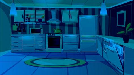 Gacha Kitchen Background Night, Gacha Kitchen Background, Gacha Wallpaper, Life Background, Gacha Background, Kitchen Background, Gacha Backgrounds, Drawing Styles, Hotel Kitchen