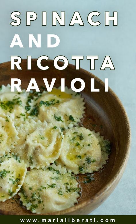 Indulge in some tasty spinach and ricotta ravioli with our simple recipe! Click the link for the full recipe! #recipes Best Sauce For Ravioli, Spinach And Ricotta Ravioli Sauces, Healthy Ravioli, Spinach Ravioli Recipe, Ricotta Ravioli Recipe, Spinach Ricotta Ravioli, Cheese Ravioli Recipe, Spinach And Cheese Ravioli, Spinach And Ricotta Ravioli