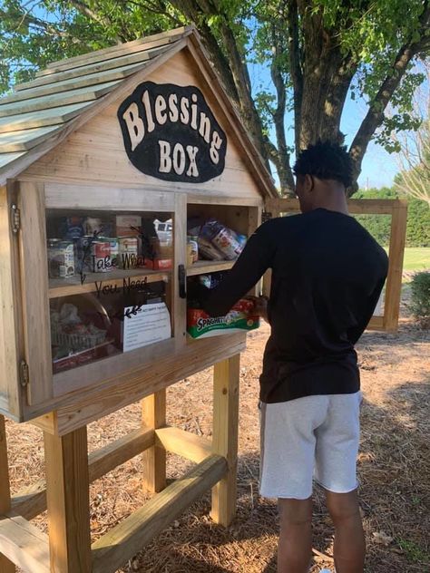 Cabarrus Blessing Boxes seeing surge of community help | News | independenttribune.com Diy Blessing Box Plans, Community Box Ideas, Blessing Boxes Community, Community Blessing Box Ideas, Blessing Box Diy, Volunteer Ideas Community Service, Community Library Boxes, Blessing Box Plans, Blessings Box Ideas